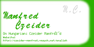 manfred czeider business card